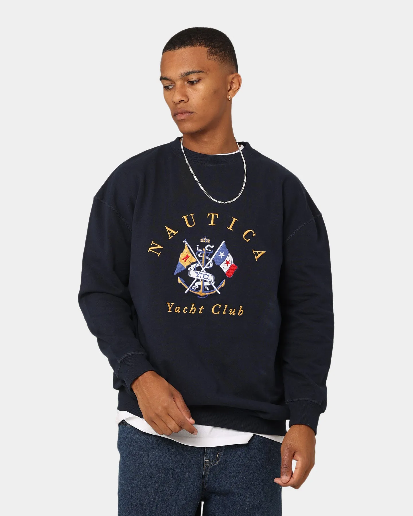 Nautica Lugger Sweatshirt 429 Navy