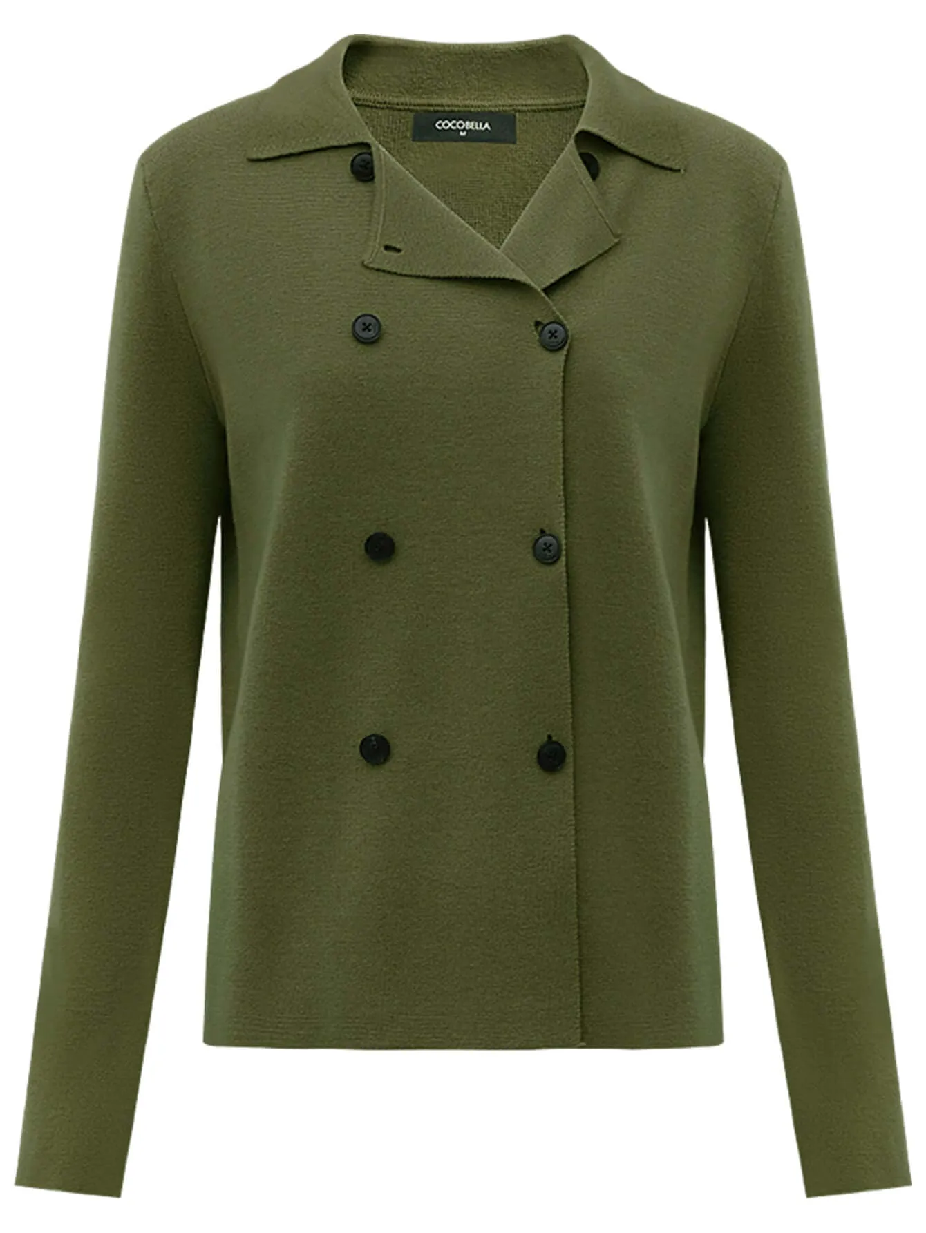 Olive Green Double Breasted Cardigan