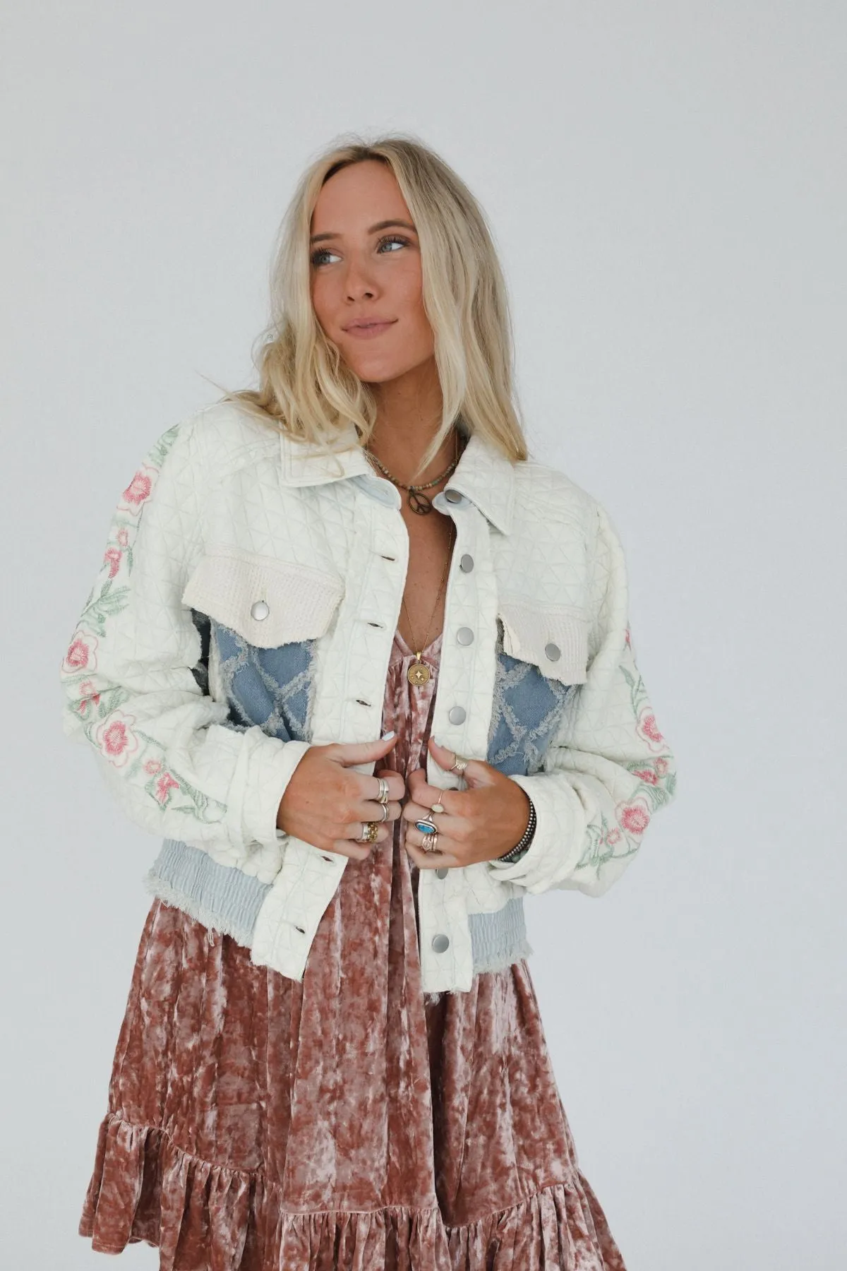 On The Vine Quilted Jacket - Ivory