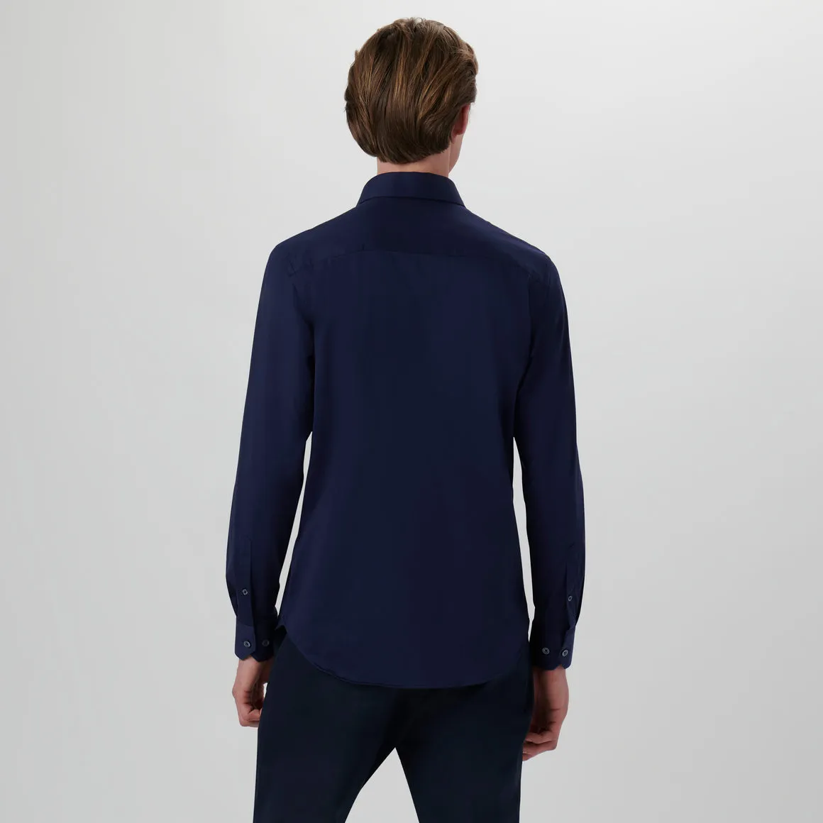 OOOHCotton James Long Sleeve Shirt Navy