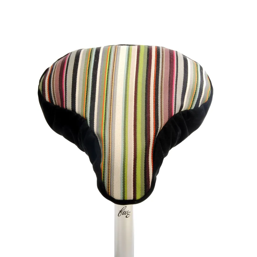 Paul Smith Stripes - Wide Bicycle Seat Cover - Pure Luxury