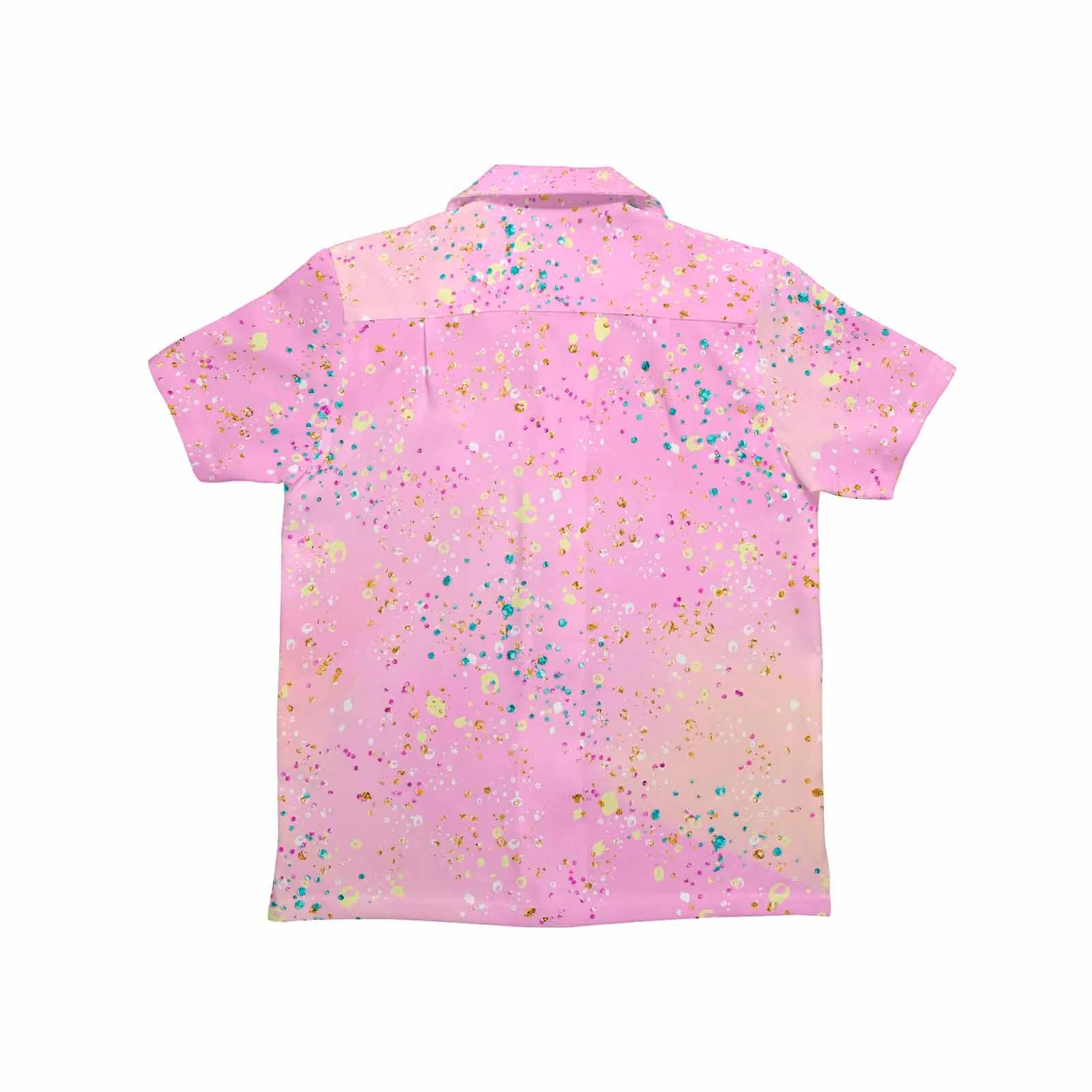 Pink Splash  Little Boys Hawaiian Shirt