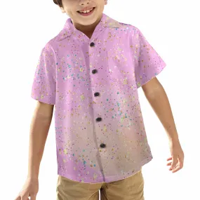 Pink Splash  Little Boys Hawaiian Shirt