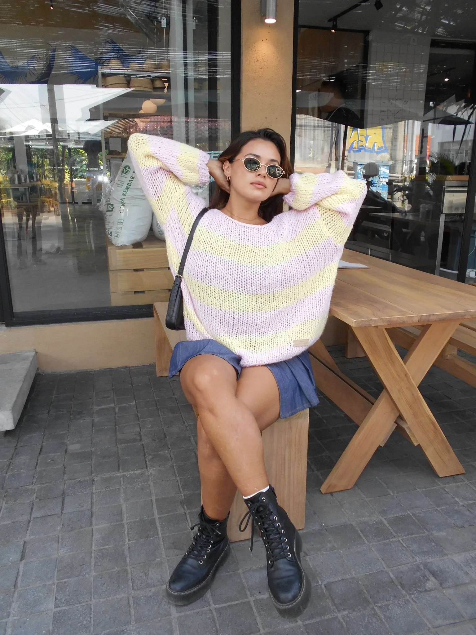 Pre-Order: Yellow and Pink Forget Me Not Jumper