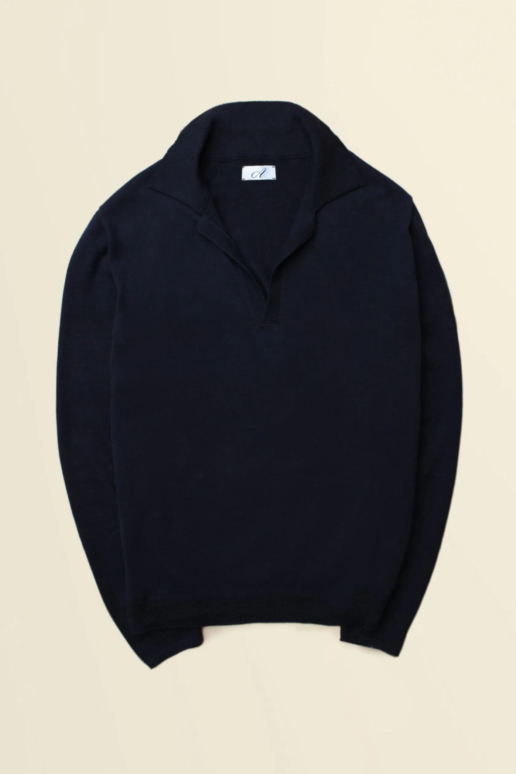 Richard Long-Sleeve Cotton V-Neck Polo