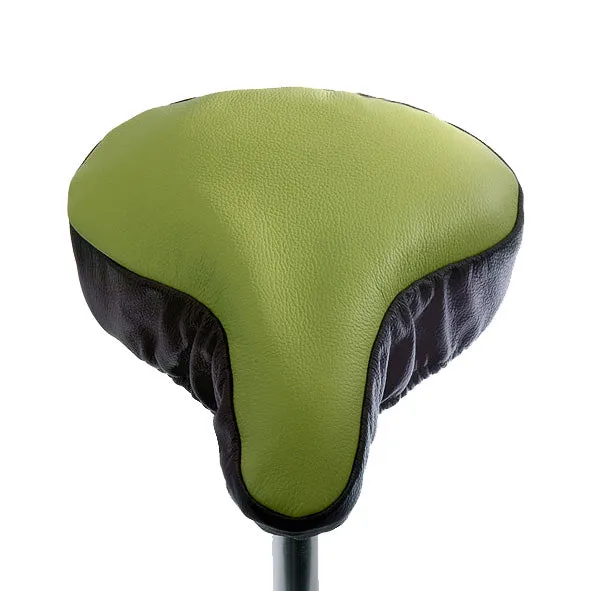 Soft Avocado Saddle Cover - Lime & Brown