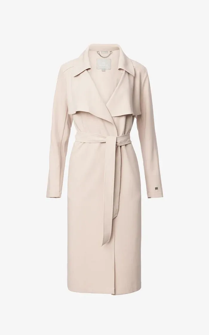 SOIA&KYO DIMITRA - Relaxed-Fit Belted Trench With Shirt Collar