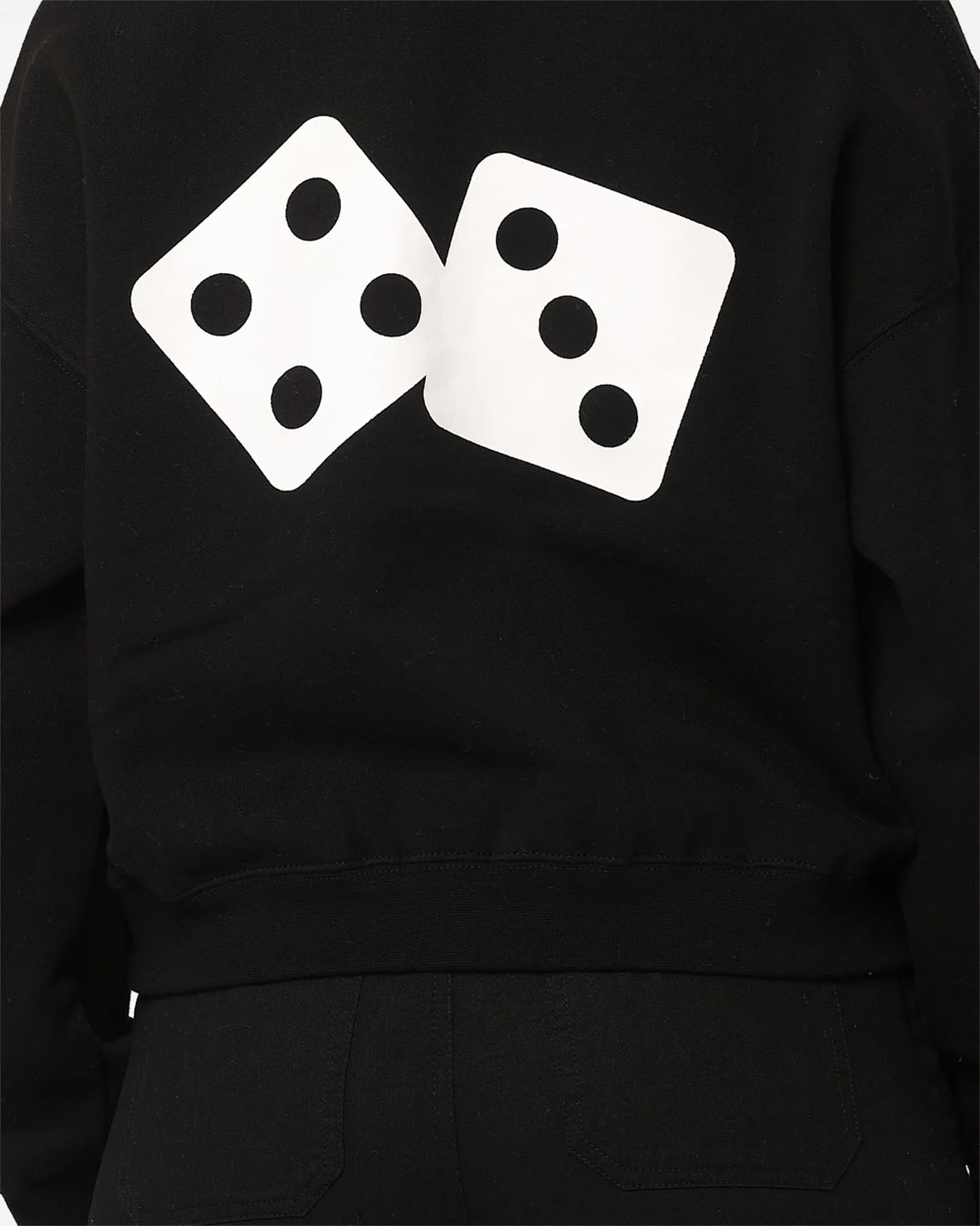 Stussy Women's Dice Cropped Crewneck Black