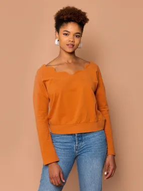 THE WAVY BABY PULLOVER -  Pecan