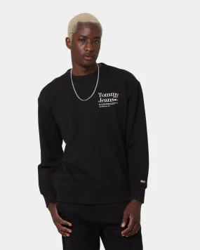 Tommy Jeans TJM Tommy Text Crewneck Black