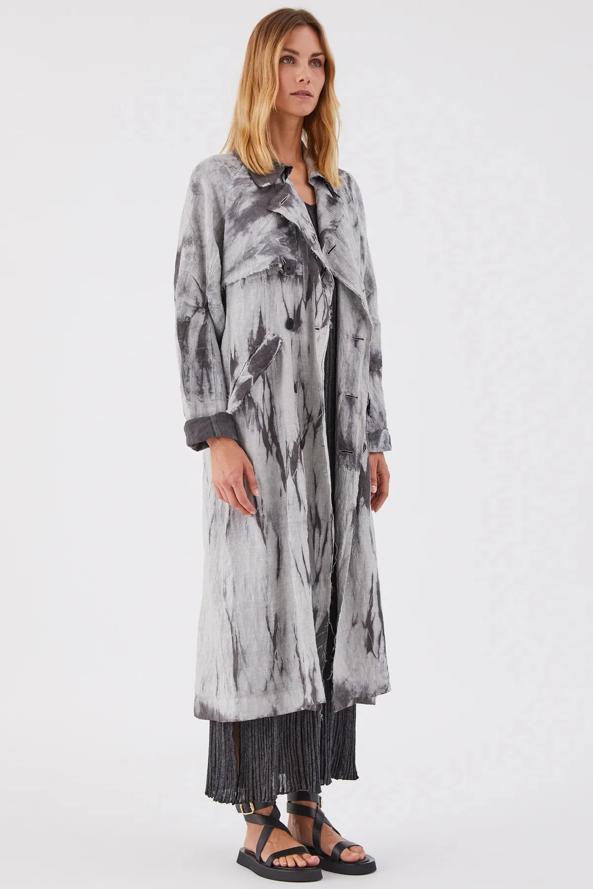 Transit Par Such Linen Tie Dye Trench