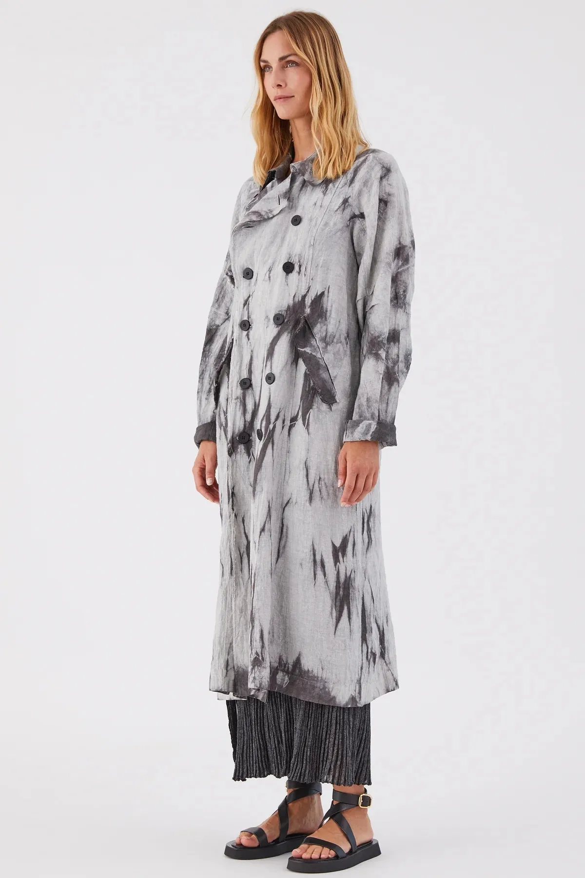 Transit Par Such Linen Tie Dye Trench