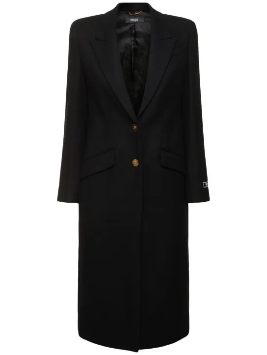 Versace   Long wool blend coat 