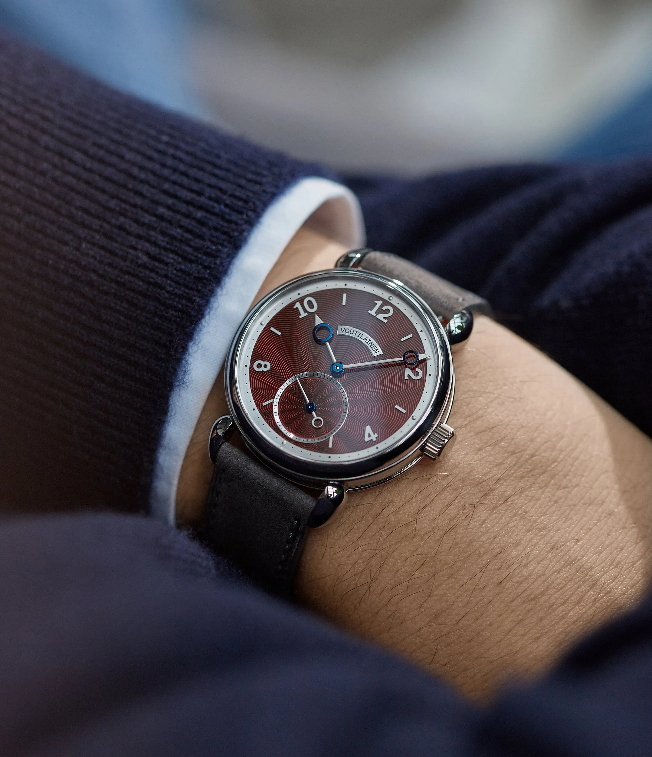 Vingt-8 | Burgundy Red Dial | Titanium