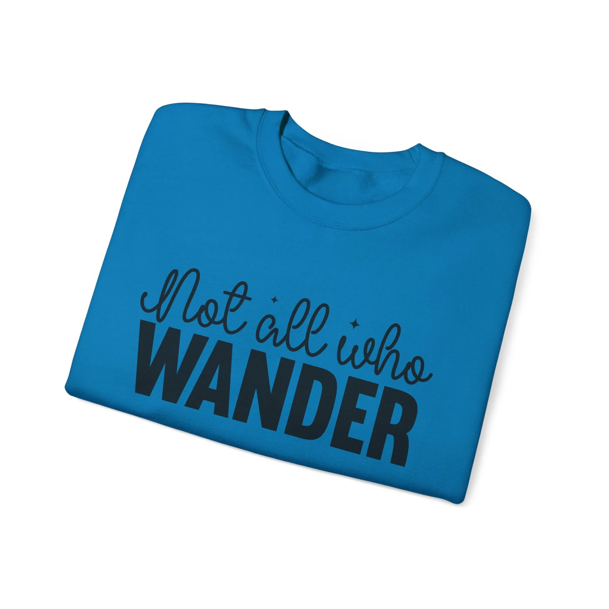 Wander Crewneck Sweatshirt with Sleeve Writing