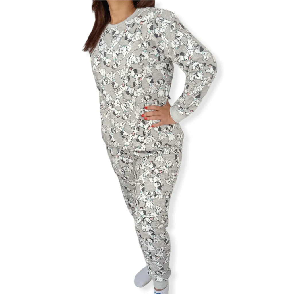 Women Melton Pajama - Dalmatian